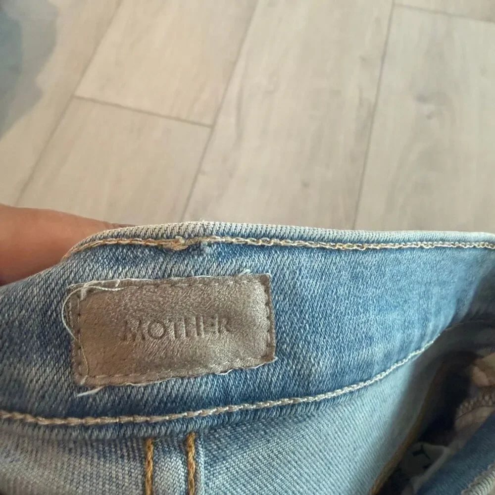 Mother the stunner zip ankle step chew woman jeans size 27